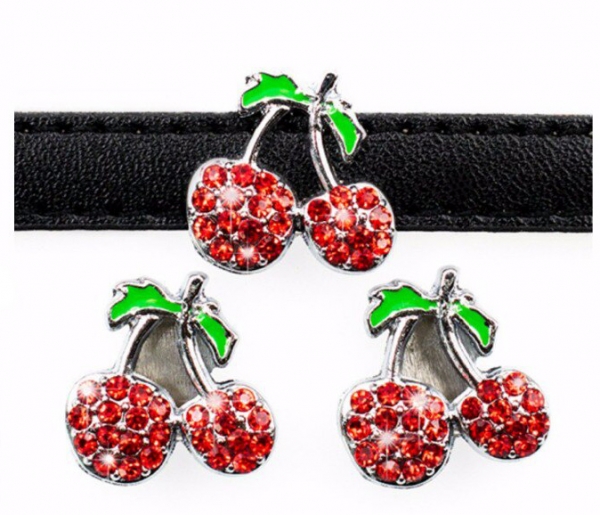 Glitzer Kirsche Schieber für Mesh Armbänder